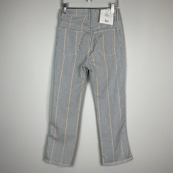 3x1 NYC  Jeans W4 Austin Crop Striped Nillie Denim Button Fly Womens Size 25 - Picture 9 of 11